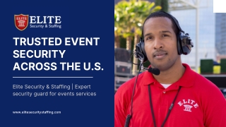 trusted event security across the u s