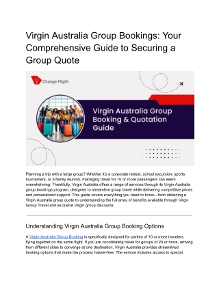 Virgin Australia Group Bookings_ Your Comprehensive Guide to Securing a Group Quote