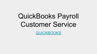 QuickBooks Payroll Customer Service
