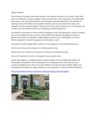 edging for garden