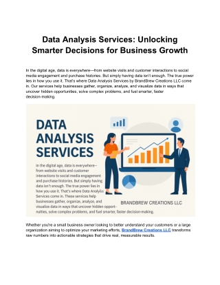 Data Analysis Services_ Unlocking Smarter Decisions for Business Growth
