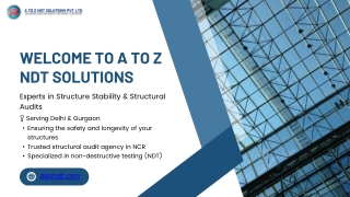 Trusted Structural Stability Agency in Delhi | A to Z NDT Solutions