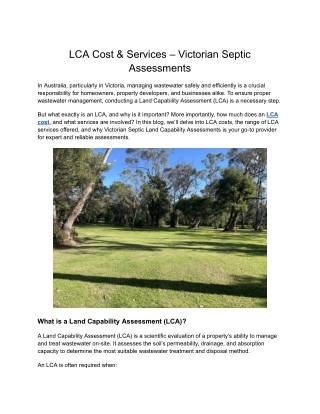 Development Land Capability Assessment Services for Successful Property Projects