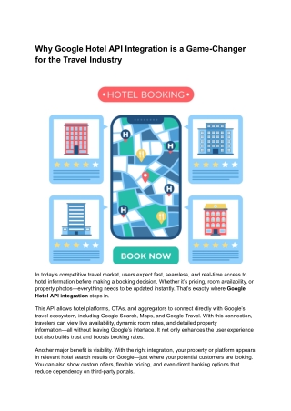 Smarter Hotel Bookings with Google Hotel API Integration