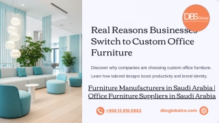 Real Reasons Businesses Switch to Custom Office Furniture