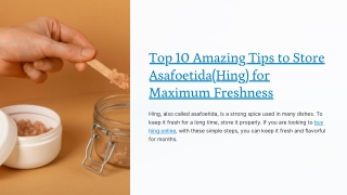 Top 10 Amazing Tips to Store Asafoetida(Hing) for Maximum Freshness