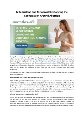 mifepristone and misoprostol changing