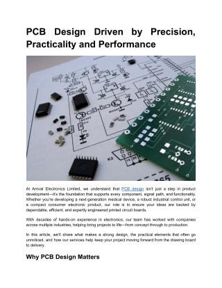 pcb design driven by precision practicality