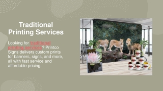 Traditional Printing Services