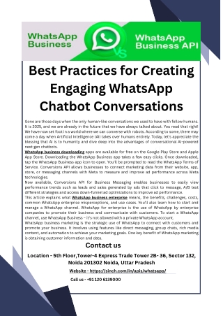 Best Practices for Creating Engaging WhatsApp Chatbot Conversations