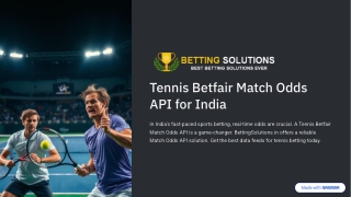 Tennis Betfair API Provider in India