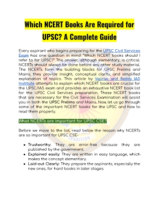 which ncert books are required for upsc