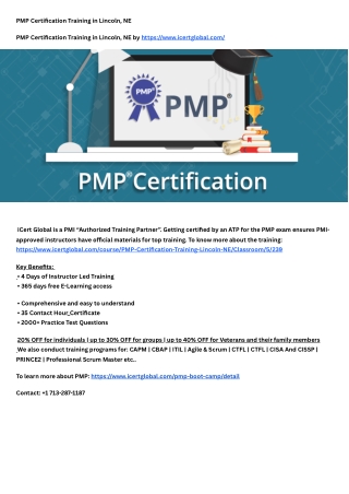 pmp certification training in lincoln ne