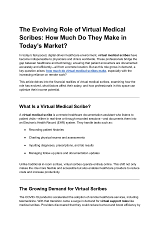 The Evolving Role of Virtual Medical Scribes_ How Much Do They Make in Today’s Market