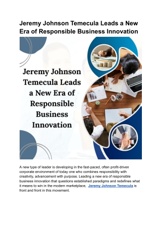 jeremy johnson temecula leads