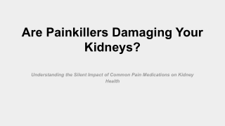 Are Painkillers Damaging Your Kidneys