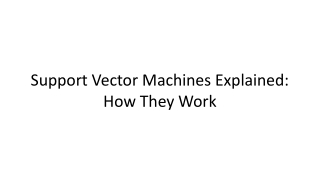 support vector machines explained how they work