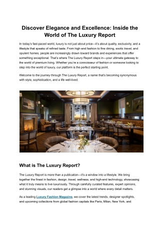 The-luxuryreport.com - Discover Elegance and Excellence_ Inside the World of The Luxury Report