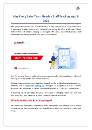 Why is Using the Sales Staff Tracking App Mandatory for Businesses?