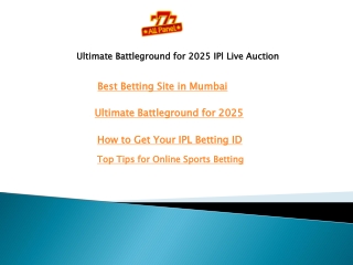 Ultimate Battleground for 2025 IPl Live Auction
