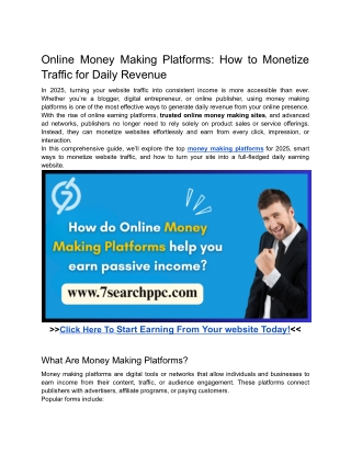 Online Money Making Platforms_ How to Monetize Traffic for Daily Revenue (1)