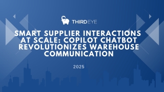Smart Supplier Interactions at Scale Copilot Chatbot Revolutionizes Warehouse Communication