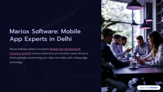 Innovative Mobile App Development Experts in Delhi