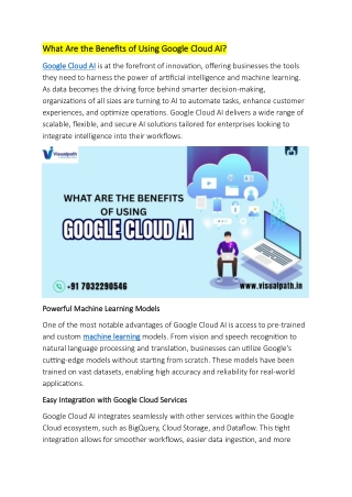 what are the benefits of using google cloud