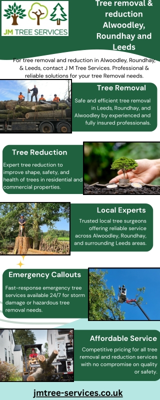 Tree removal & reduction Alwoodley, Roundhay and Leeds