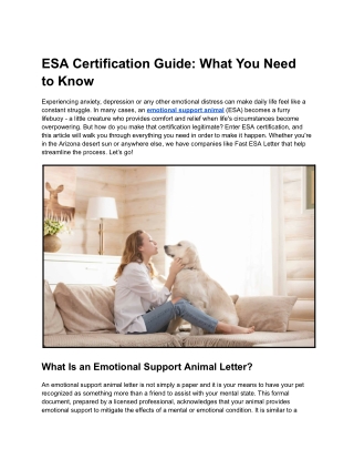 ESA Certification Guide_ What You Need to Know
