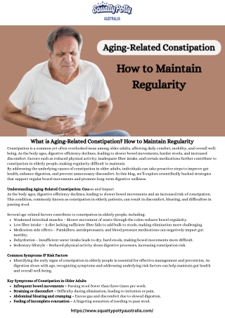 what is aging related constipation