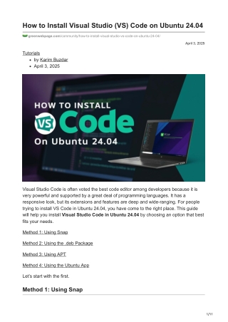 How to Install Visual Studio VS Code on Ubuntu 2404