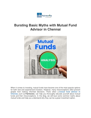 bursting basic myths with mutual fund advisor