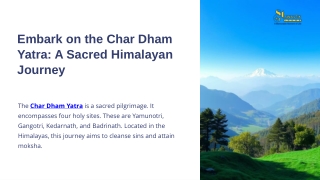 The Char Dham Yatra