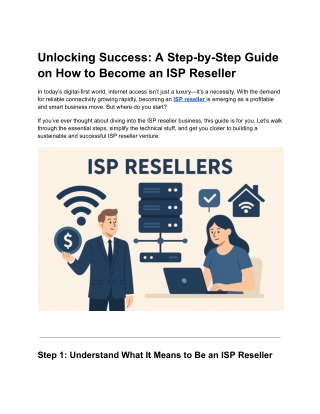 Unlocking Success_ A Step-by-Step Guide on How to Become an ISP Reseller