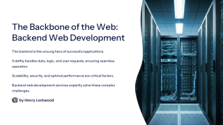 the backbone of the web backend web development