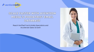 Step Into Success with Our Verified Podiatrist Email List