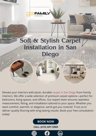 Soft & Stylish Carpet Installation in San Diego