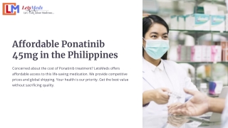 Generic Ponatinib 45 mg Price In Metro Manila, Philippines