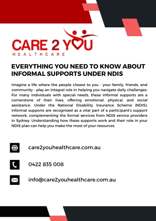 Everything You Need To Know About Informal Supports Under NDIS