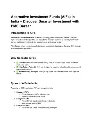 alternative investment funds aifs in india