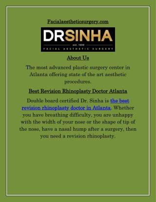 Revision Rhinoplasty Atlanta