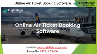 Online Air Ticket Booking Software