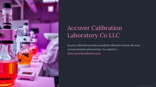 accuver calibration laboratory co llc