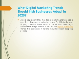 What Digital Marketing Trends Should Irish Businesses Adopt in 2025?