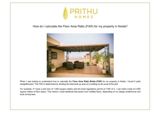 How do I calculate the Floor Area Ratio (FAR) for my property in Noida?