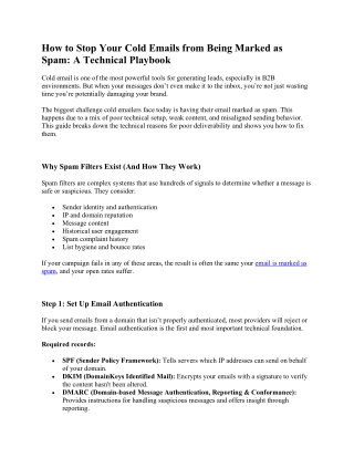 Email is Marked as Spam