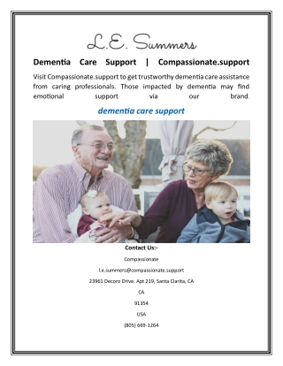 Dementia Care Support Compassionate.support.
