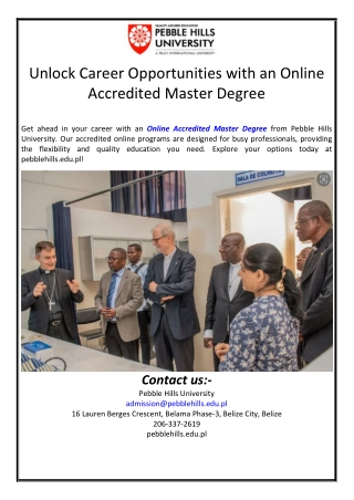 Unlock Career Opportunities with an Online Accredited Master Degree