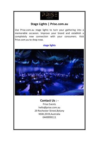 stage lights prise com au